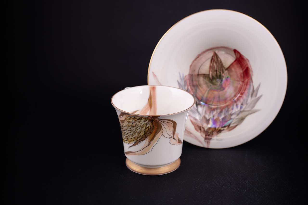 Чашка с блюдцем чайная, форма Юлия, рисунок Татьянин день арт. 41.00180.00.1, 