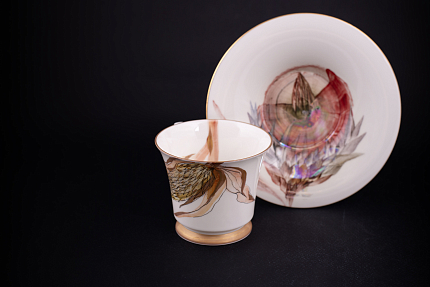 Чашка с блюдцем чайная, форма Юлия, рисунок Татьянин день арт. 41.00180.00.1