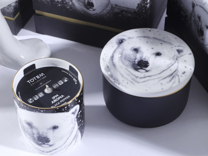 Свеча ароматическая в подарочной упаковке, рисунок Тотем. Медведь аромат Черный перец арт. 81.31597.00.1, 