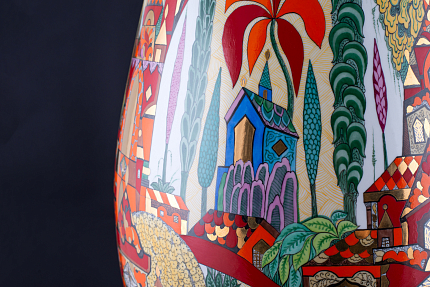 Ваза Экзотические фантазии на форме Молодежная, большой размер, арт 80.62387.00.1