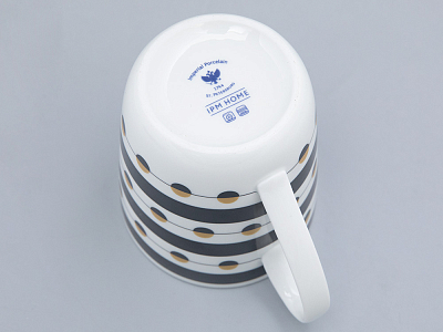 Чашка с блюдцем чайная форма Колокол рисунок Балтийский берег 3, арт. 81.31864.00.1