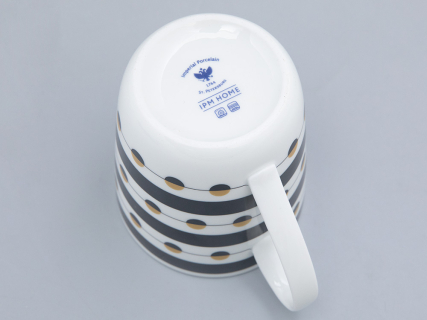 Чашка с блюдцем чайная форма Колокол рисунок Балтийский берег 3, арт. 81.31864.00.1, 