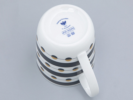 Чашка с блюдцем чайная форма Колокол рисунок Балтийский берег 3, арт. 81.31864.00.1