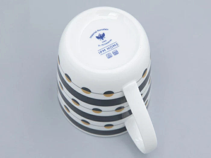 Чашка с блюдцем чайная форма Колокол рисунок Балтийский берег 3, арт. 81.31864.00.1, 