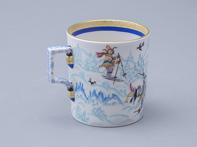 Сервиз чайный форма Гербовая рисунок Зимние забавы, 4 персоны 10 предметов арт. 81.20899.00.1