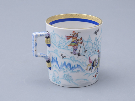 Сервиз чайный форма Гербовая рисунок Зимние забавы, 4 персоны 10 предметов арт. 81.20899.00.1