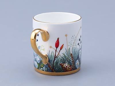 Чашка с блюдцем кофейная 115 мл, форма Идиллия, рисунок Календа, арт 81.34480.00.1