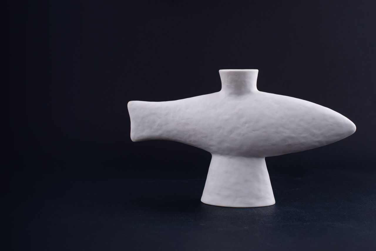 Подсвечник Рыба малый размер, Белая, арт 60.01874.00.1, 