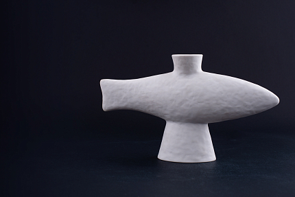 Подсвечник Рыба малый размер, Белая, арт 60.01874.00.1