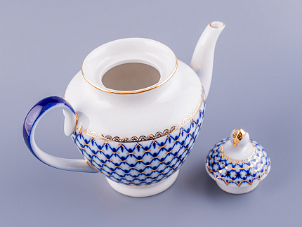 Чайник заварочный форма Весенняя рисунок Кобальтовая сетка арт. 80.75343.00.1