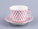 Чашка с блюдцем чайная 200 мл форма Молодежная рисунок Сетка-Блюз 2 арт. 81.24869.00.1, 