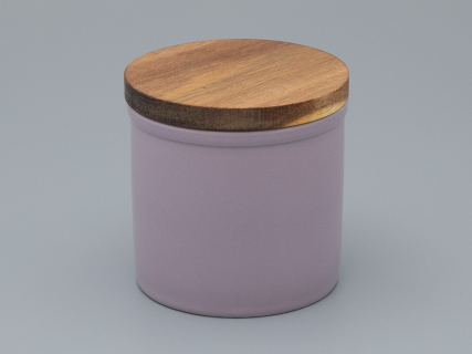 Набор банок с деревянной крышкой (3 предмета) форма Стандартная, рисунок Monplaisir Violet, арт 42.00062.00.1, 