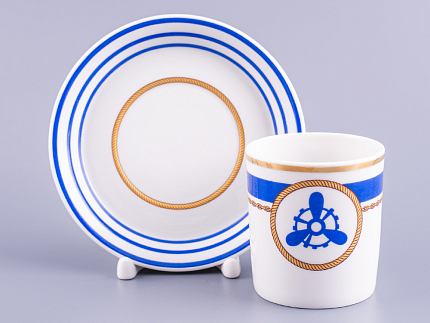 Сервиз чайный форма Гербовая рисунок Кают-компания, 6 персон 14 предметов арт. 81.24029.00.1