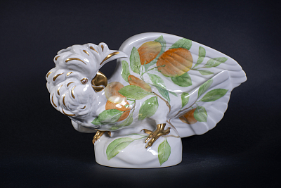 Скульптура Апельсиновый Кен на форме Какаду молуккский, арт 62.14145.00.1