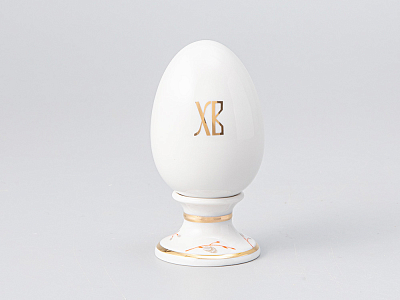 Яйцо пасхальное на подставке 82 мм форма Нева рисунок Весенняя песня арт. 80.65669.00.1