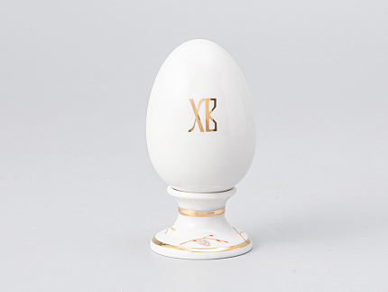 Яйцо пасхальное на подставке 82 мм форма Нева рисунок Весенняя песня арт. 80.65669.00.1