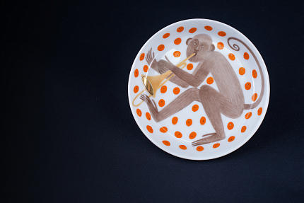 Тарелка декоративная Мандариновый джаз, на форме Европейская, арт 60.09097.00.1