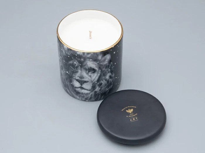 Свеча ароматическая в подарочной упаковке, рисунок Тотем. Лев аромат Пало Санто арт. 81.31595.00.1, 