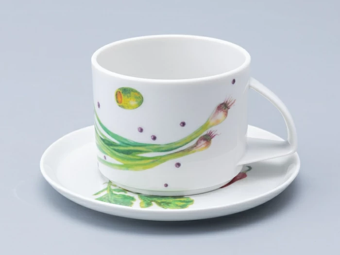 Чашка с блюдцем форма Баланс рисунок Мамина дача, арт. 81.34399.00.1, 