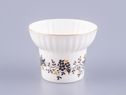 Чашка с блюдцем кофейная 155 мл.,  форма Волна, рисунок Тонкие веточки арт. 81.14403.00.1, 