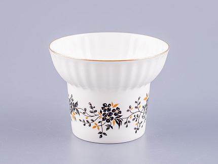 Чашка с блюдцем кофейная 155 мл.,  форма Волна, рисунок Тонкие веточки арт. 81.14403.00.1