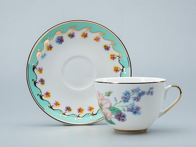 Чашка с блюдцем форма Весенняя 2 рисунок Улыбка флоры 2 арт. 81.30900.00.1