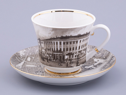 Чашка с блюдцем чайная, форма Банкетная, рисунок Великолепный Невский Дворцовая Площадь, арт. 81.32685.00.1