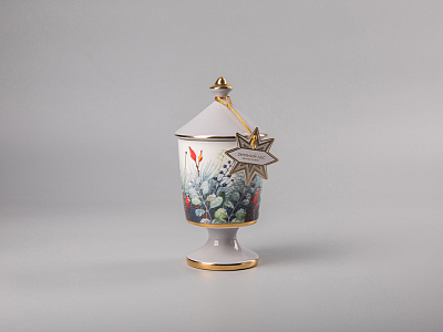 Свеча ароматическая в подарочной упаковке, форма Идиллия рисунок Календа аромат Зимний лес, арт. 81.33151.00.1