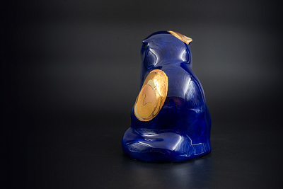 Скульптура Кобальтовый Кот, арт 62.15147.00.1