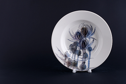 Тарелка Синеголовики на форме Глубокая арт 60.13552.00.1