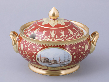 Супница, форма Александрия, рисунок Гурьевский сервиз арт. 80.43362.00.1