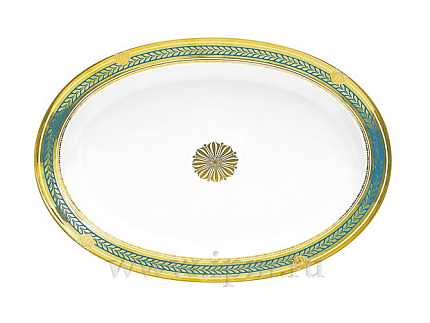 Блюдо овальное Молодежная Золотой 52 350 мм арт. 80.65358.00.1