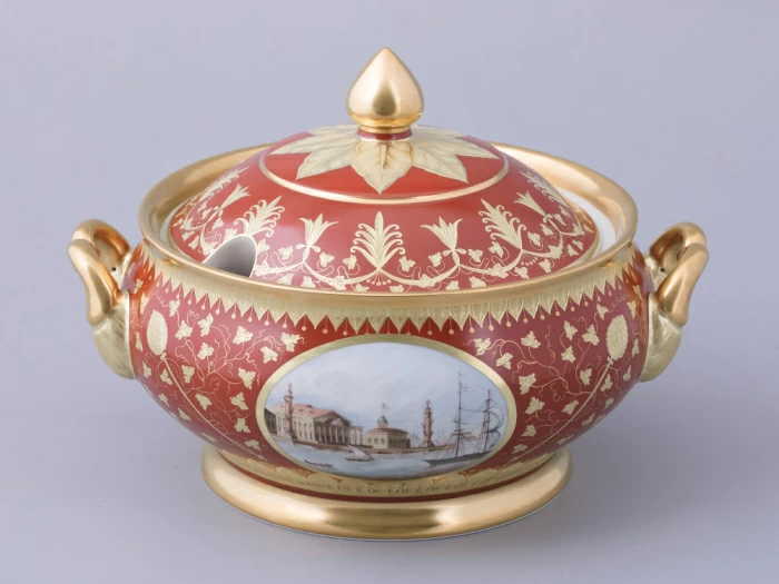 Супница, форма Александрия, рисунок Гурьевский сервиз арт. 80.43362.00.1, 