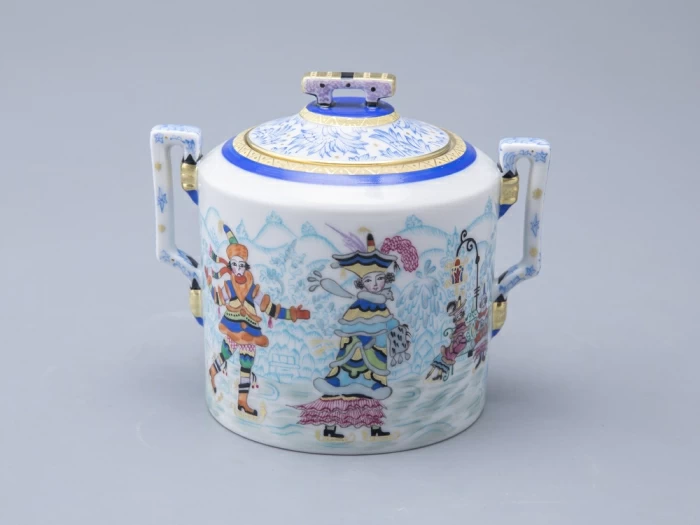 Сахарница, форма Гербовая, рисунок Зимние забавы арт. 80.07796.00.1, 