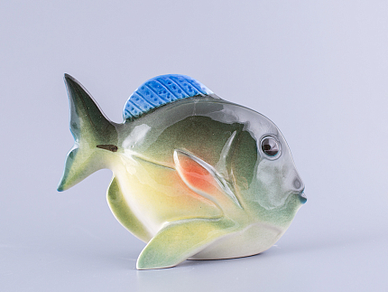 Скульптура форма Рыба-бабочка малого размера рисунок Зеленый, арт. 82.50094.00.1