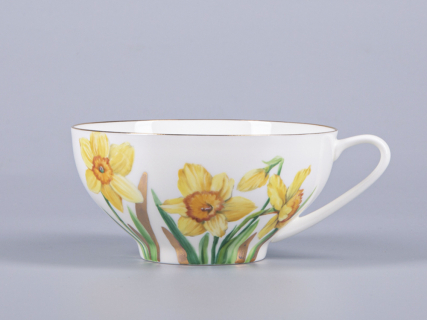 Чашка с блюдцем чайная 300 мл форма Купольная рисунок Narcissus арт. 81.29658.00.1, 