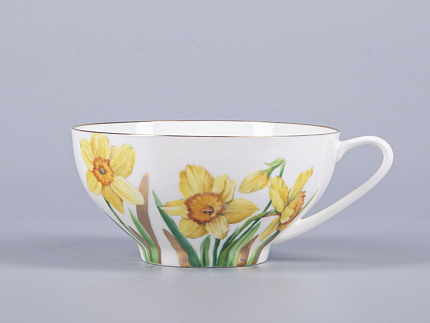 Чашка с блюдцем чайная 300 мл форма Купольная рисунок Narcissus арт. 81.29658.00.1