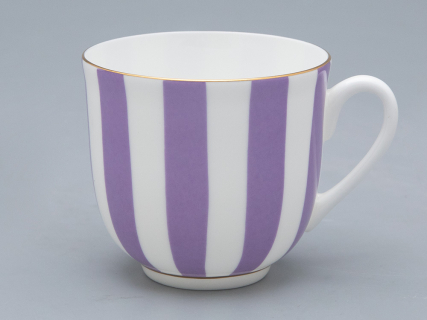 Чашка с блюдцем кофейная 180 мл.,  форма Ландыш 2, рисунок Да и нет (фиолетовый с отводкой) арт. 81.25354.00.5, 