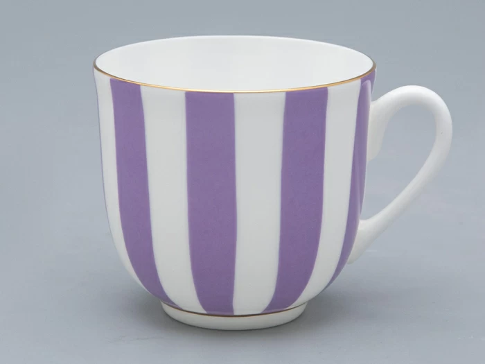 Чашка с блюдцем кофейная 180 мл.,  форма Ландыш 2, рисунок Да и нет (фиолетовый с отводкой) арт. 81.25354.00.5, 