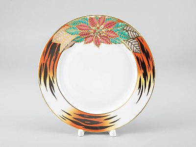 Тарелка мелкая 215 мм форма Европейская-2 рисунок Пуансеттия, арт. 80.38104.00.1