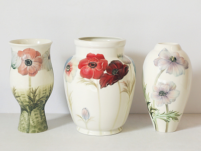 Ваза форма Цветок рисунок Анемоны, арт. 80.48118.00.1