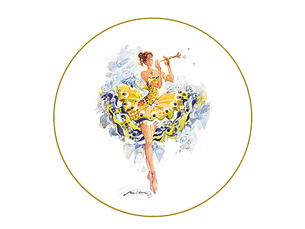 Тарелка декоративная 195 мм форма Эллипс рисунок Фея беззаботности арт. 80.86805.00.1