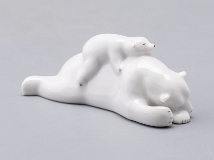 Скульптура Медведица с медвежонком малый размер арт. 82.75065.00.1