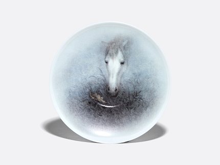 Чашка с блюдцем 180 мл.,  форма  Ландыш, рисунок  Лошадь. Ежик в тумане арт. 81.34550.00.1