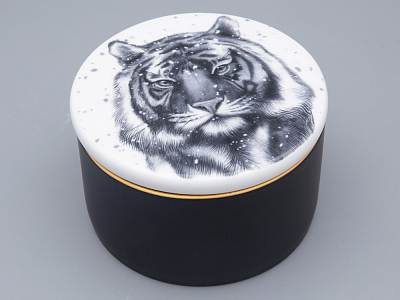 Шкатулка в подарочной упаковке, форма Идиллия, рисунок Тотем. Тигр арт. 81.31652.00.1