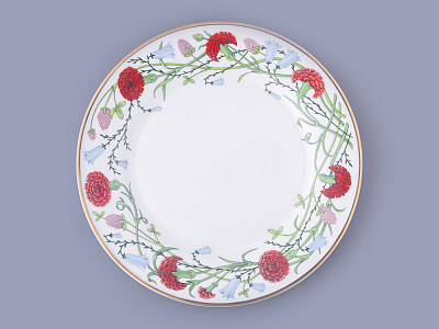 Тарелка плоская 270 мм форма Стандартная-2 рисунок Сад Алисы, арт. 80.47613.00.1