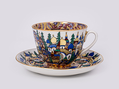 Сервиз чайный, форма Весенняя, рисунок Русская фантазия, арт. 81.20886.00.1