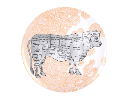 Тарелка декоративная 275 форма Эллипс рисунок Мечта гастронома, арт. 80.35194.00.1