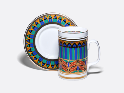 Бокал с блюдцем и крышкой 390 мл в подарочной упаковке, форма Топ, рисунок Готический 10, арт. 81.34169.00.1, 