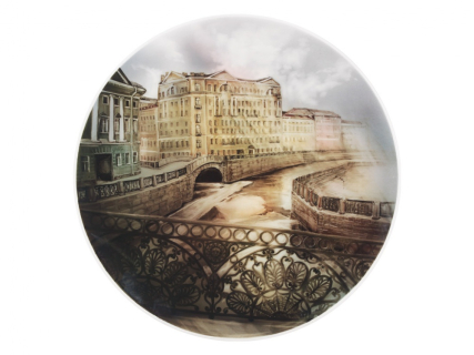 Блюдо декоративное 450 мм форма Круглая рисунок Золотой треугольник арт. 80.89413.00.1, 